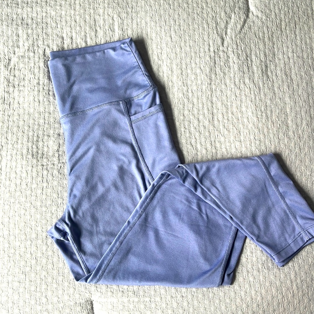Sage Collective athletic leggings M lavender pockets soft stretch high-rise pant